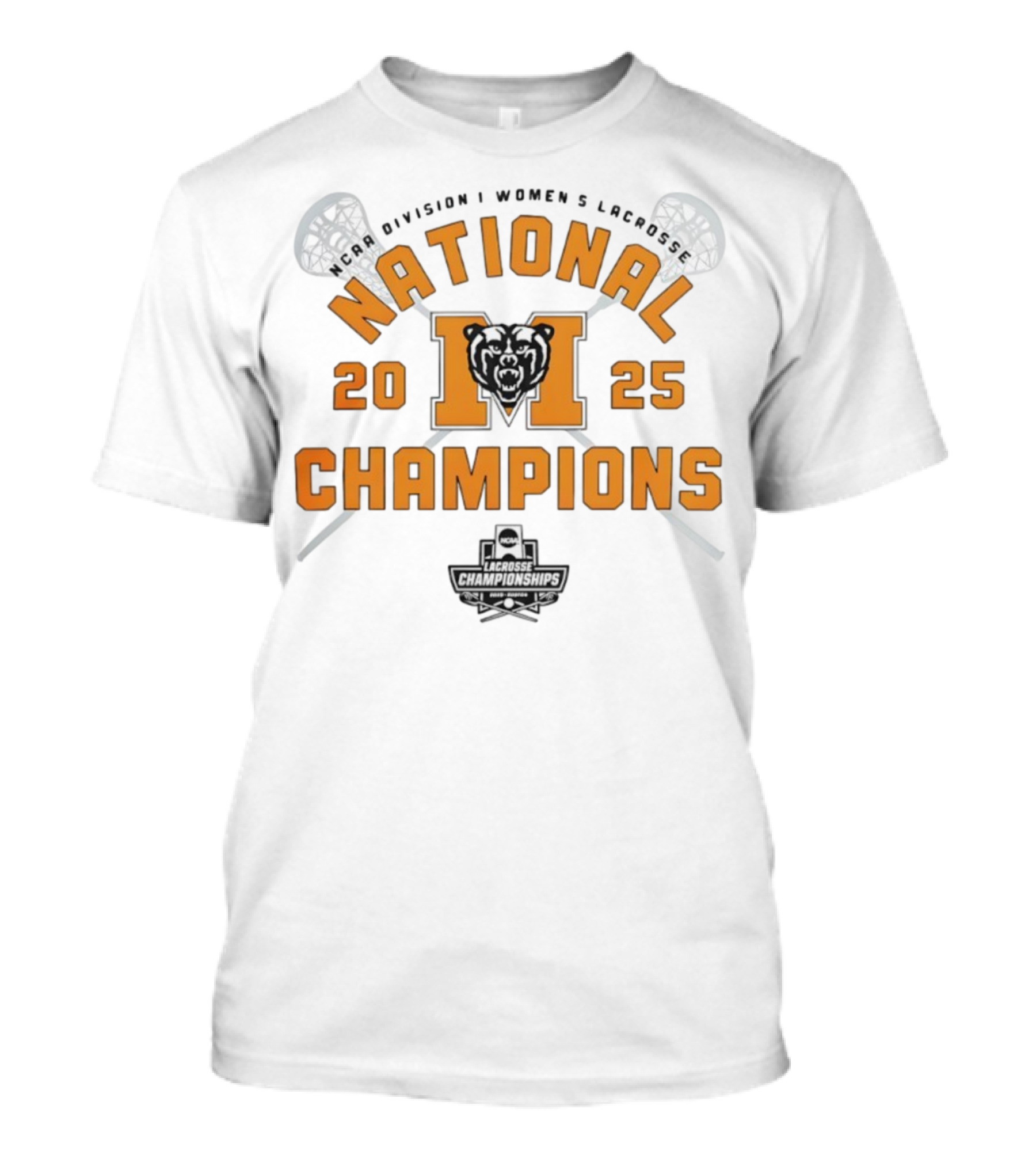 NCAA 2025 Women's Lacrosse National Champions Mercer Bears T-Shirt