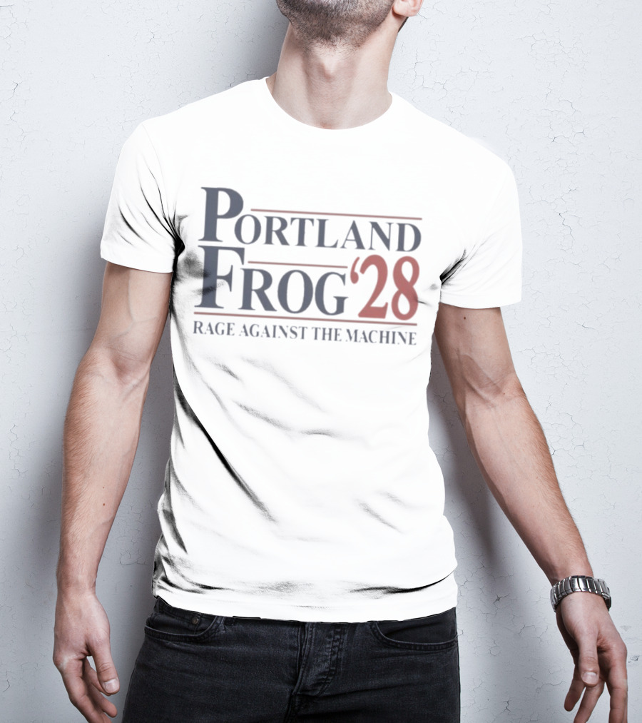 Portland Frog ’28 Rage Against The Machine Retro Style T-Shirt