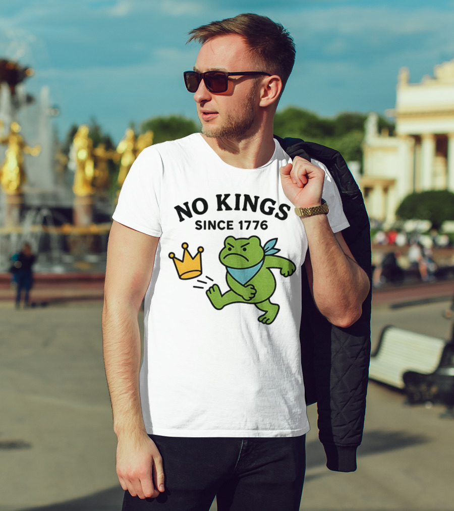 Portland Frog Protest No Kings Since 1776 T-Shirt