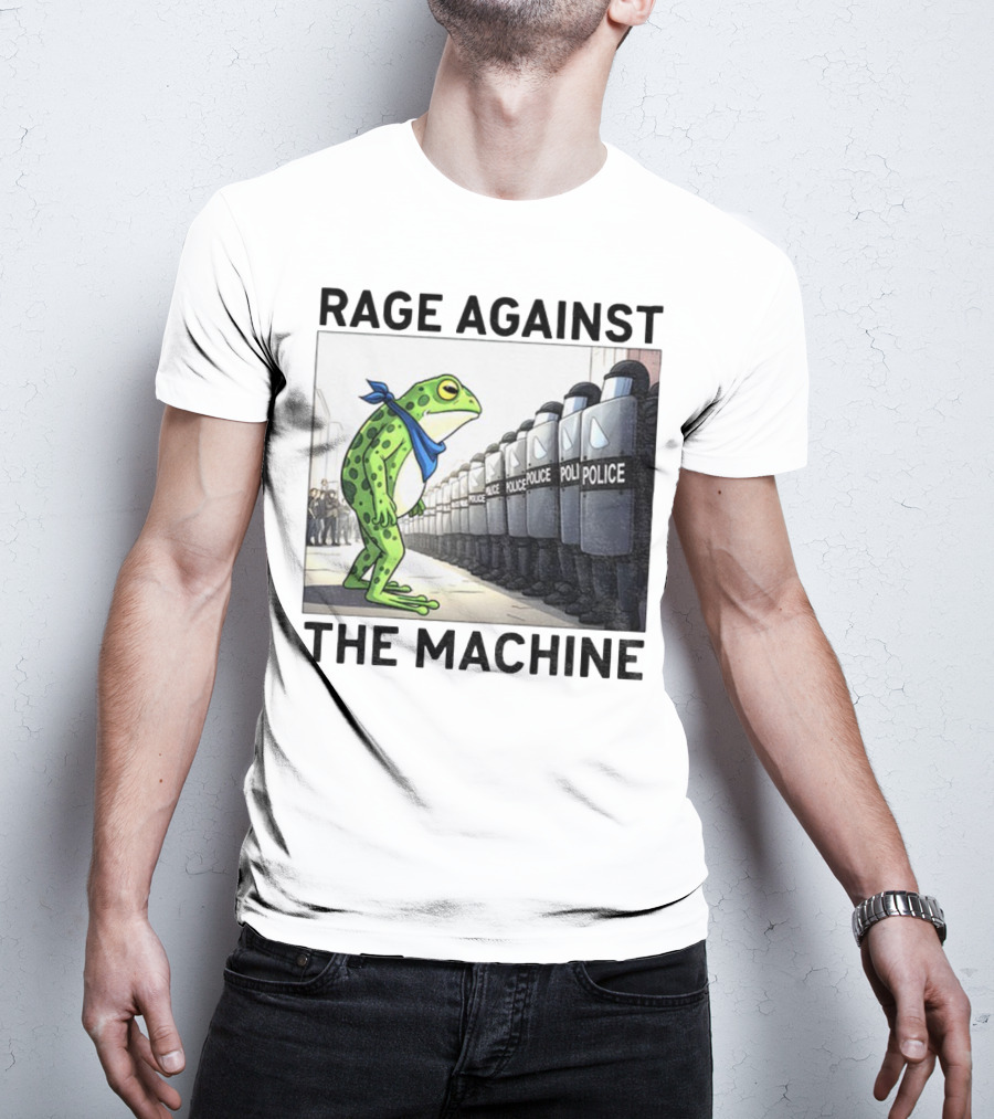 Rage Against The Machine Portland Frog Police Anti-Fascism Vintage T-Shirt