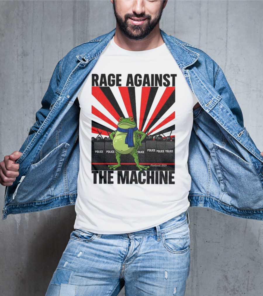 Rage Against The Machine Portland Frog Police 2025 Anti Trump Vintage T-Shirt
