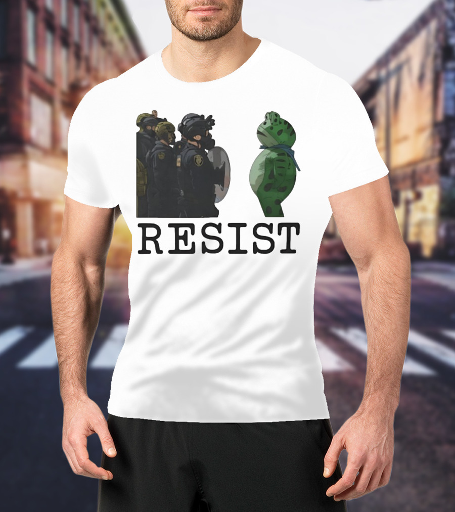 Portland Protest Resist Frog Anti ICE Anti Fascism T-Shirt
