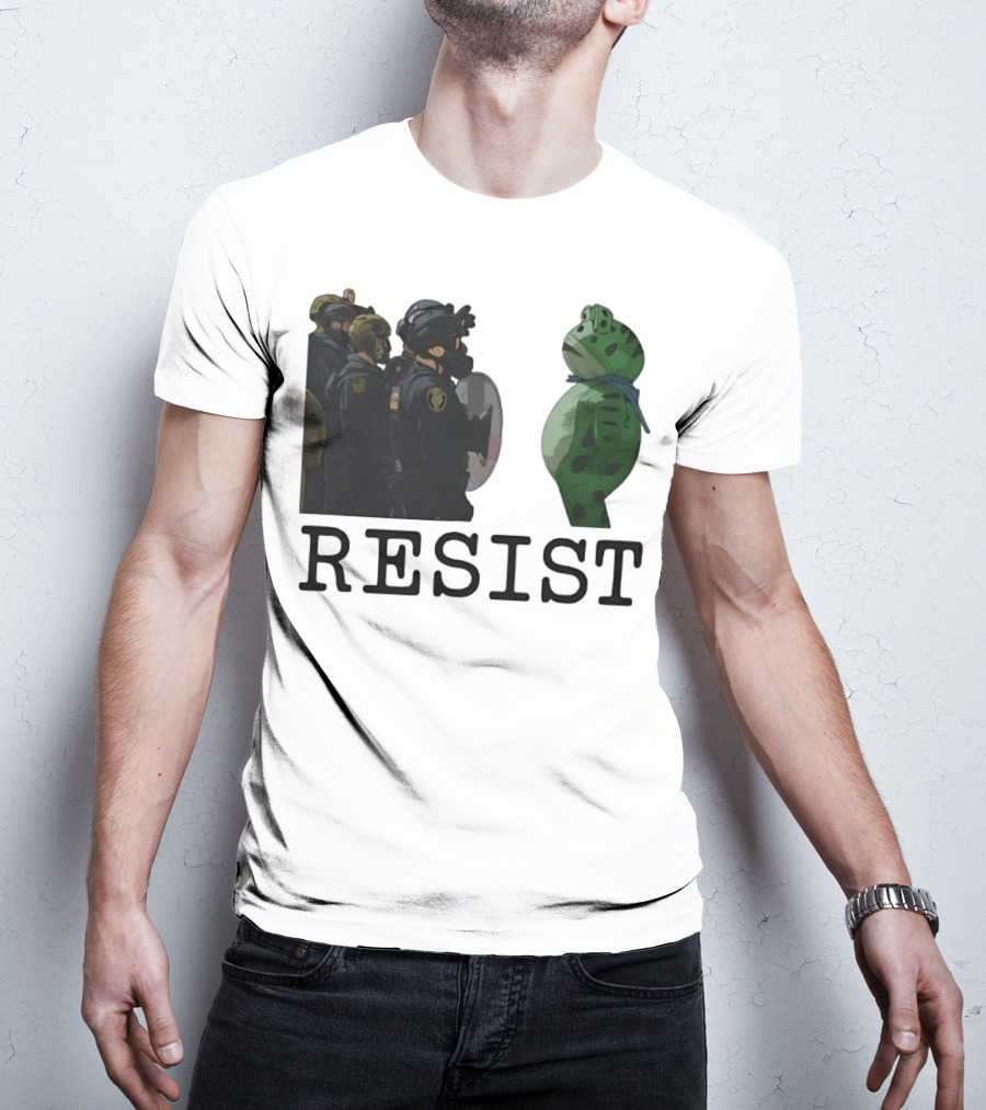 Portland Protest Resist Frog Anti ICE Anti Fascism T-Shirt