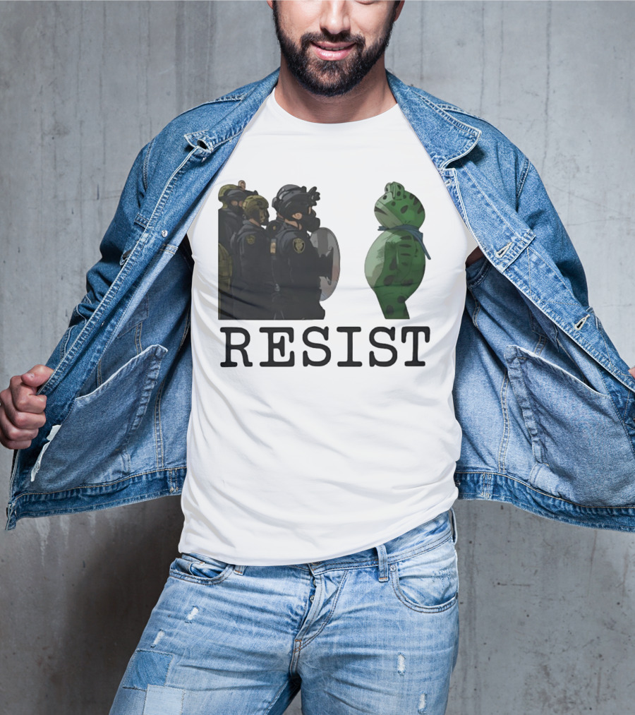 Portland Protest Resist Frog Anti ICE Anti Fascism T-Shirt