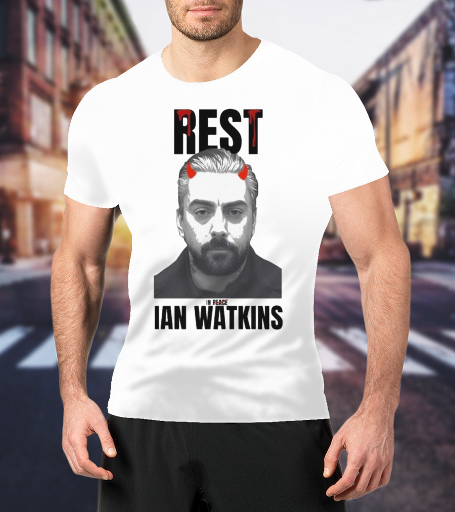 Rest In Peace Ian Watkins Devil Horns Image T-Shirt