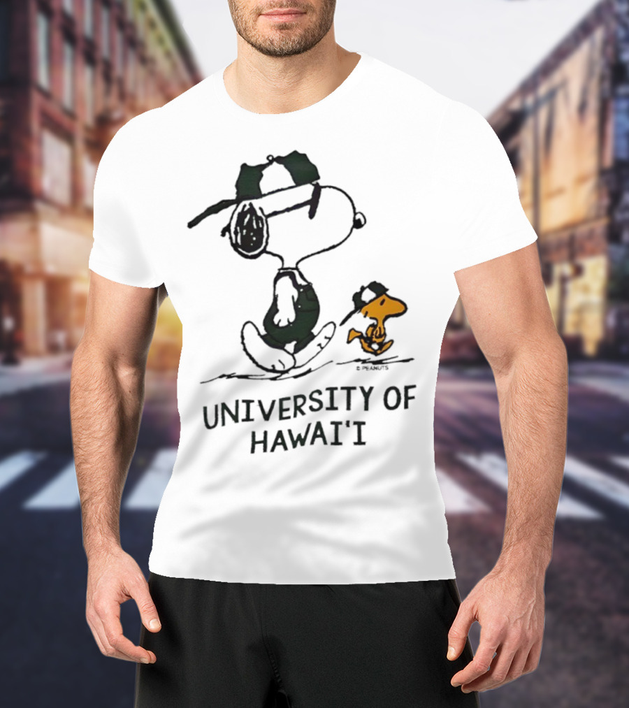 Snoopy And Woodstock University Of Hawai'i Adventure T-Shirt
