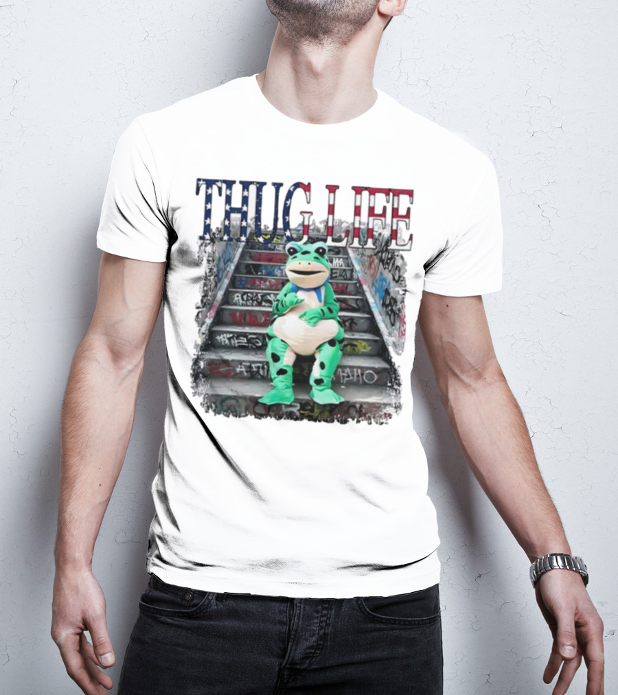 THUG LIFE Frog Costume Graffiti Steps T-Shirt