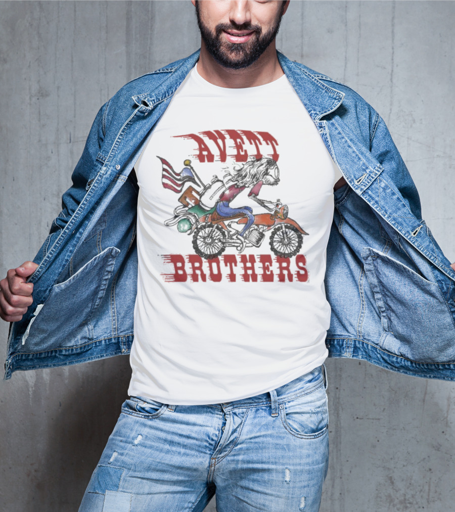 Avett Brothers Motorcycle American Flag Rider T-Shirt