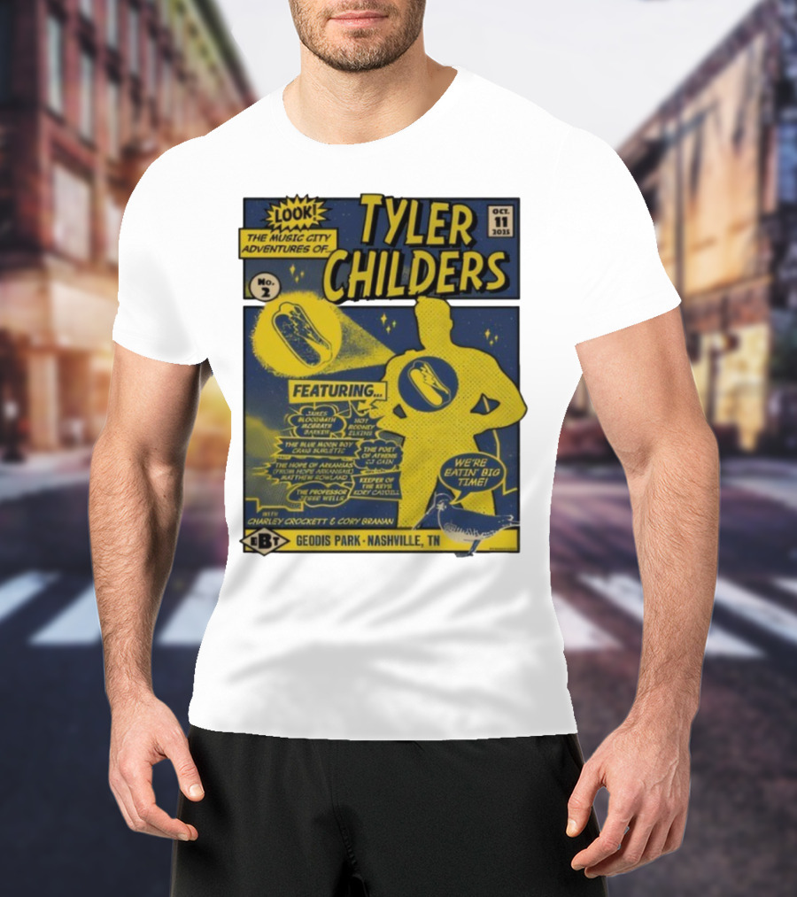 Tyler Childers The Music City Adventures Featuring Charley Crockett Cory Branan GEODIS Park Nashville TN Oct 11 2025 T-Shirt