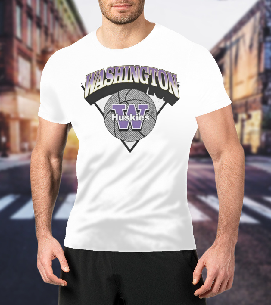 Washington Huskies Basketball Logo W T-Shirt
