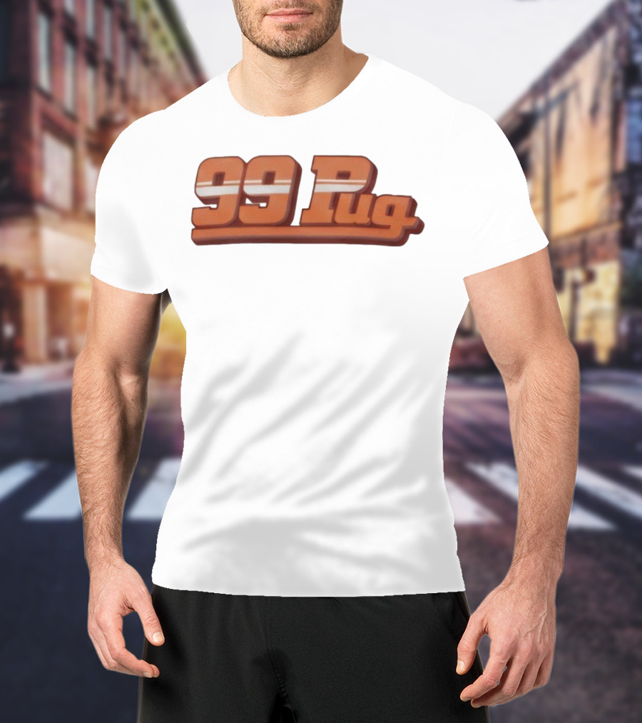 99 Pug Retro Sports Style Bold Font T-Shirt