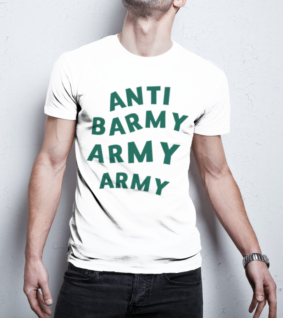 Anti Barmy Army Text Graphic T-Shirt