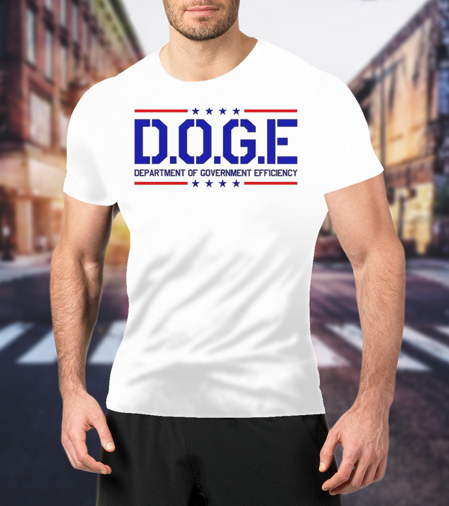 D.O.G.E Department Of Government Efficiency Stars Sarcastic T-Shirt