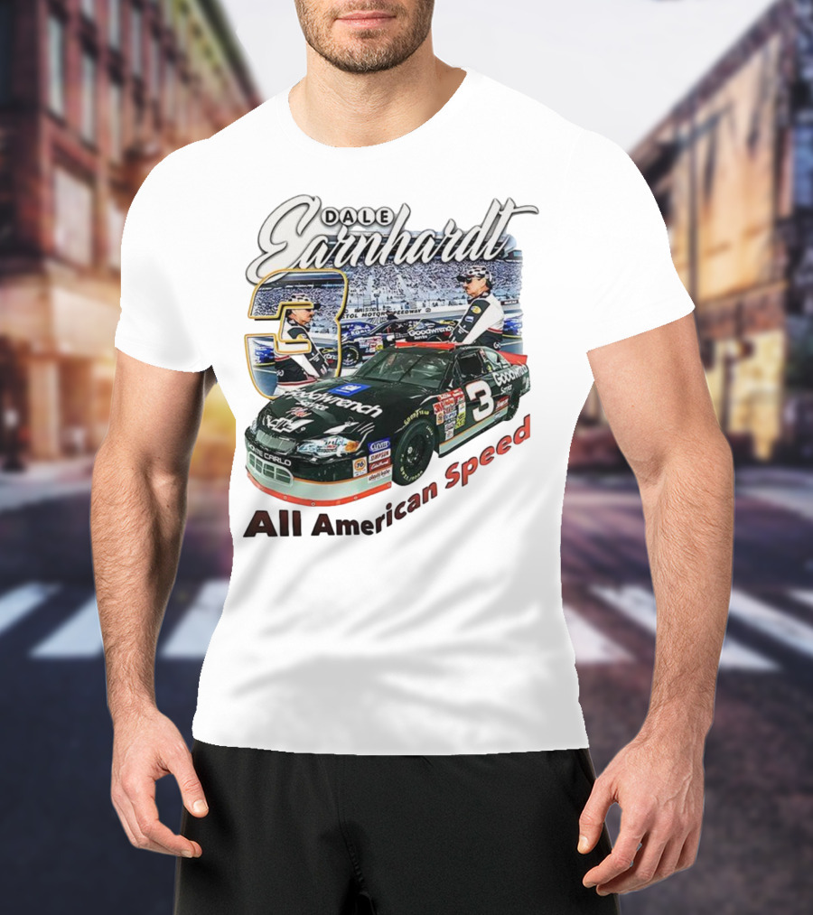 Dale Earnhardt Chevrolet Monte Carlo Number 3 Goodwrench NASCAR All American Speed T-Shirt