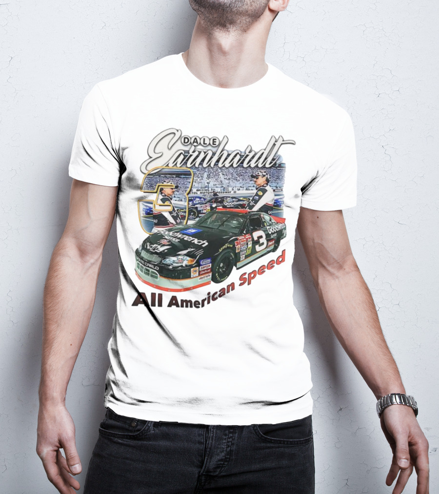 Dale Earnhardt Chevrolet Monte Carlo Number 3 Goodwrench NASCAR All American Speed T-Shirt