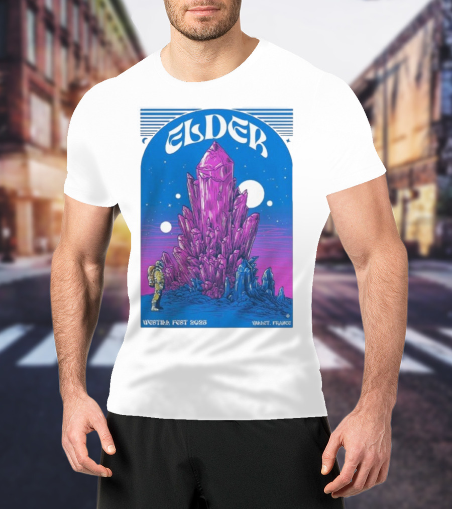Elder Westill Fest 2025 Vallet France October 31 November 1 Cosmic Crystal Exploration Astronaut T-Shirt