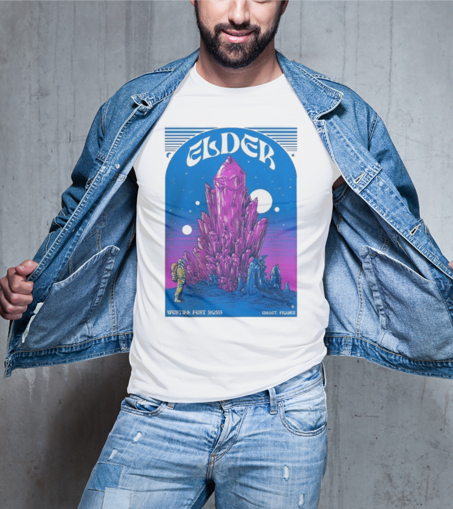Elder Westill Fest 2025 Vallet France October 31 November 1 Cosmic Crystal Exploration Astronaut T-Shirt