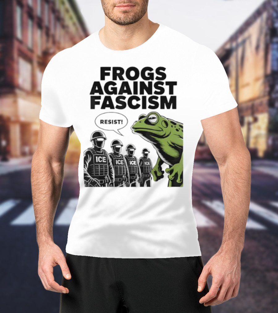 Frogs Against Fascism Resist No Kings USA 50501 T-Shirt