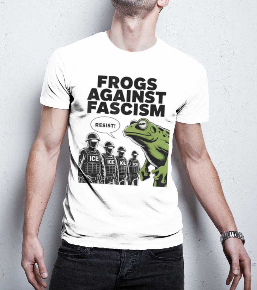 Frogs Against Fascism Resist No Kings USA 50501 T-Shirt
