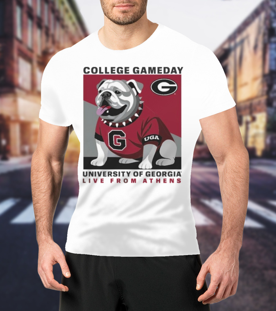 Georgia Bulldogs College Gameday University Of Georgia Live From Athens UGA 2025 T-Shirt