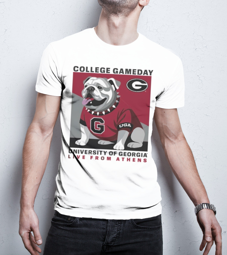 Georgia Bulldogs College Gameday University Of Georgia Live From Athens UGA 2025 T-Shirt