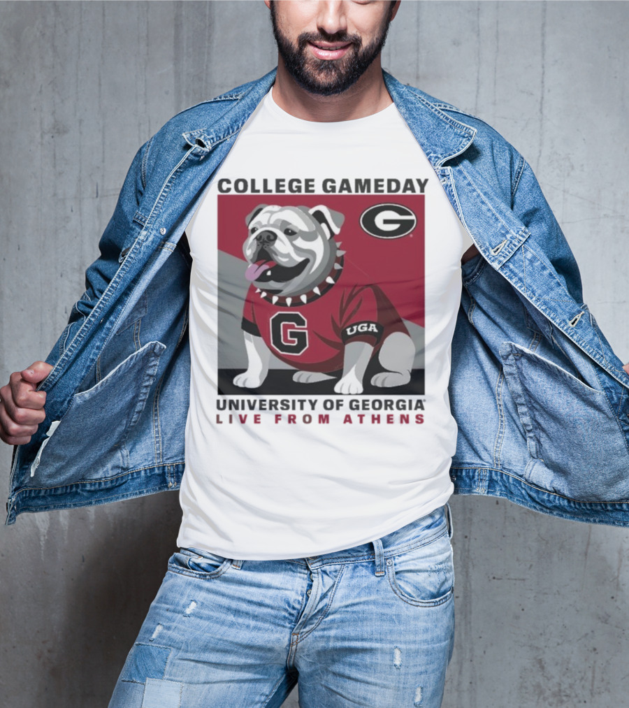 Georgia Bulldogs College Gameday University Of Georgia Live From Athens UGA 2025 T-Shirt
