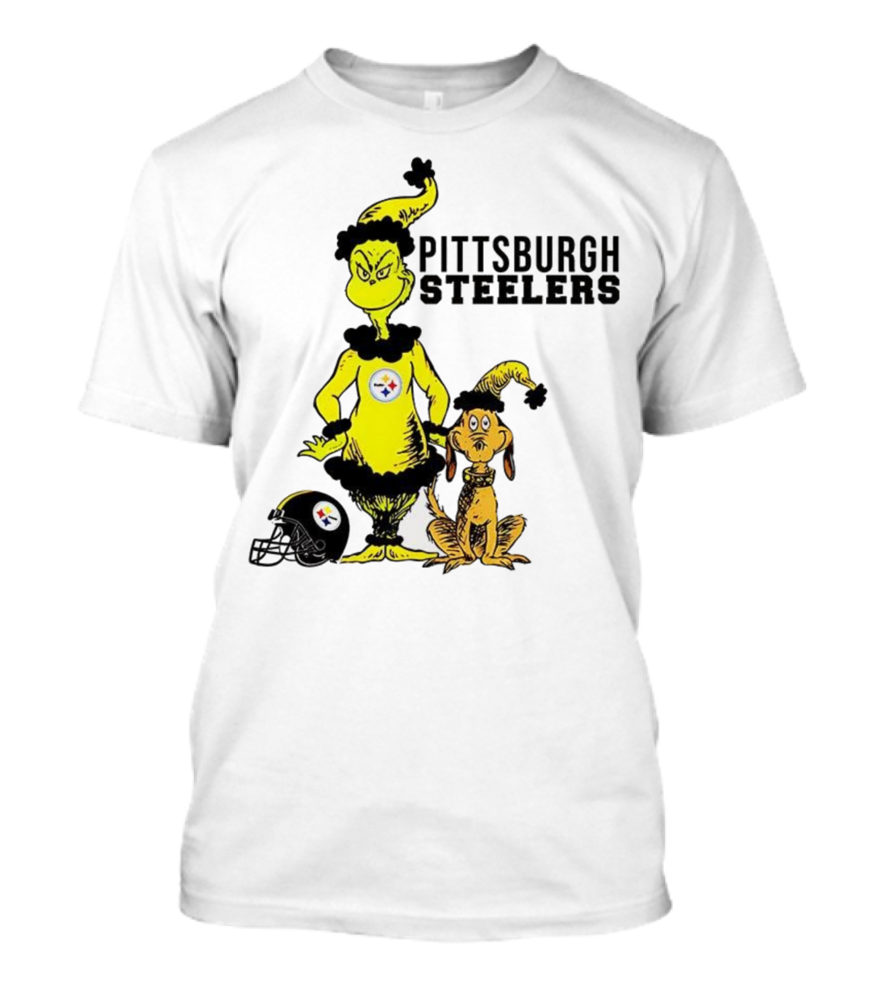 Grinch Max Pittsburgh Steelers Football Christmas Collaboration T-Shirt