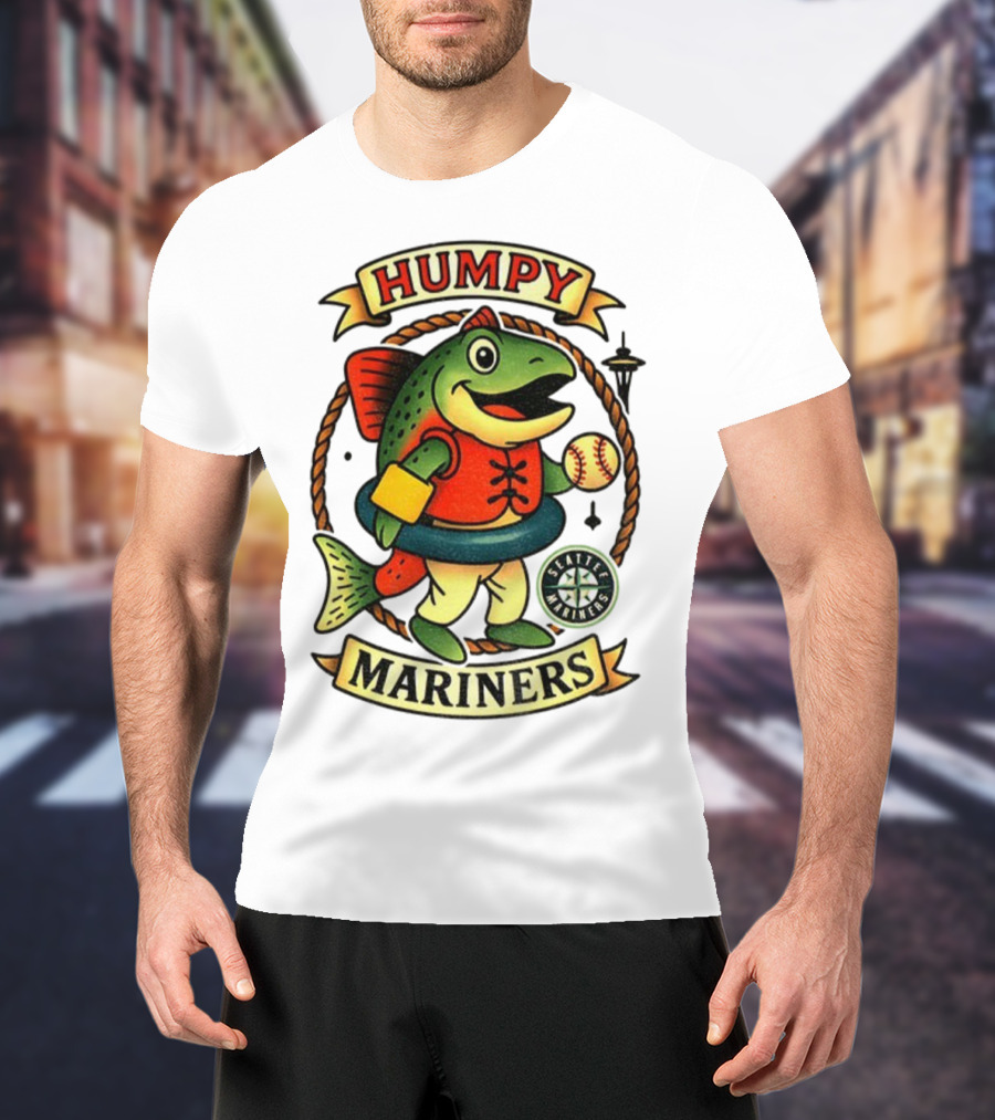 Humpy Salmon Seattle Mariners Mascot MLB Baseball 2025 T-Shirt