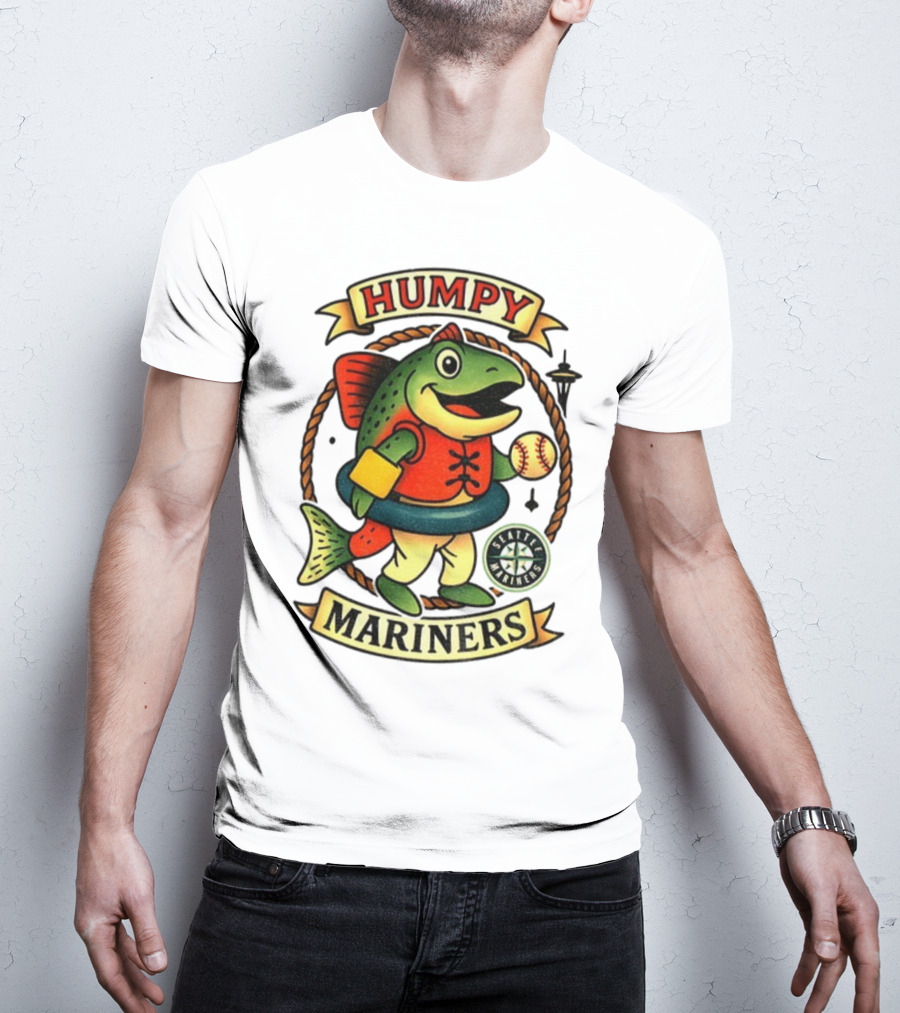 Humpy Salmon Seattle Mariners Mascot MLB Baseball 2025 T-Shirt