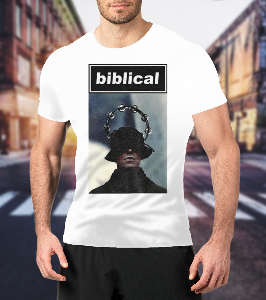 Biblical Liam Gallagher Tambourine Oasis Concert Music Lovers T-Shirt