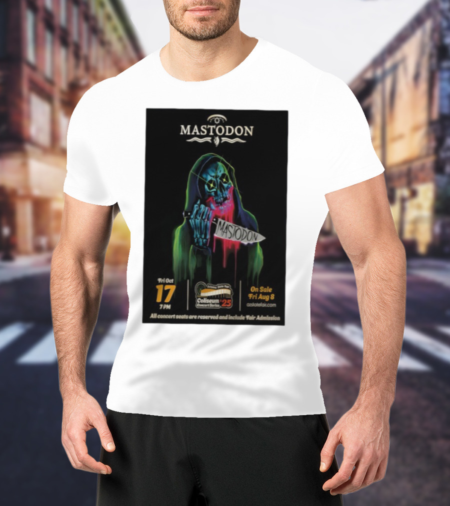 Mastodon Arizona State Fairgrounds 2025 Concert Series October 17 Coliseum T-Shirt