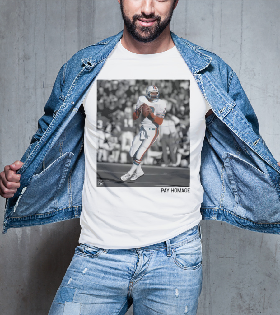 Miami Dolphins Dan Marino Ash Retro Football Legend T-Shirt