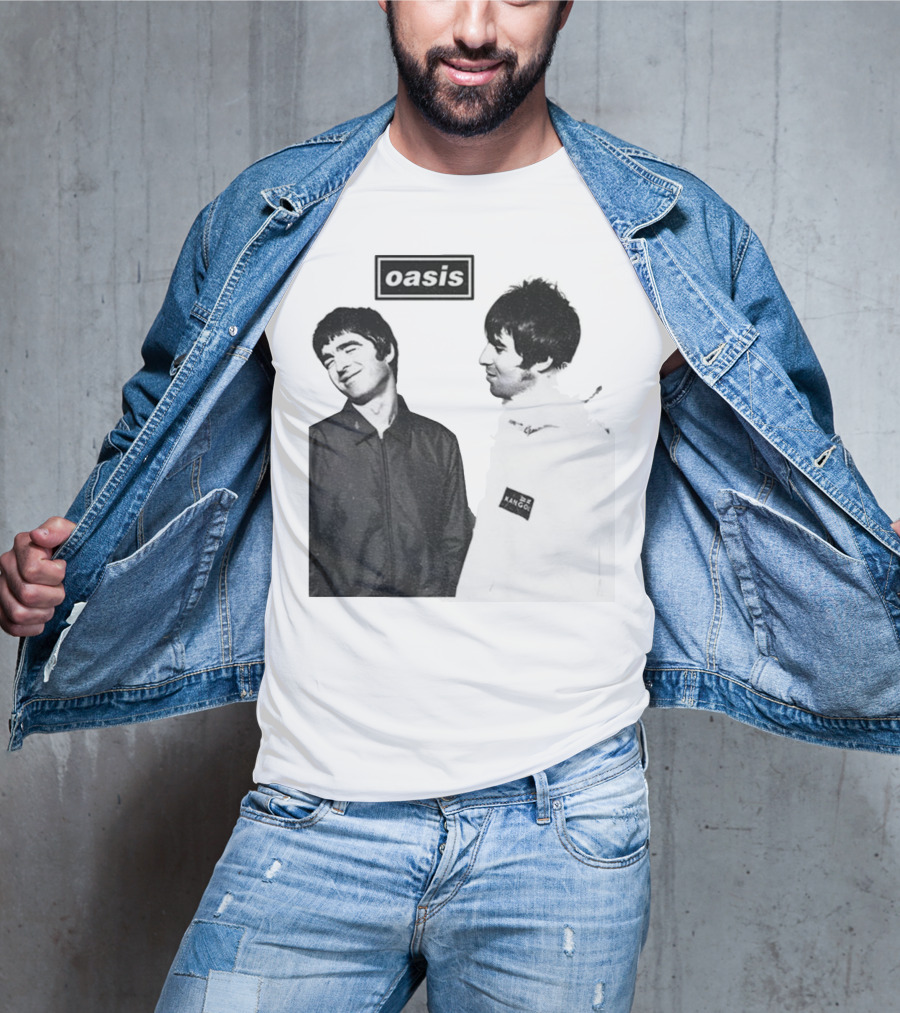 Noel Vs Liam Gallagher Oasis Band Kangol Vintage T-Shirt