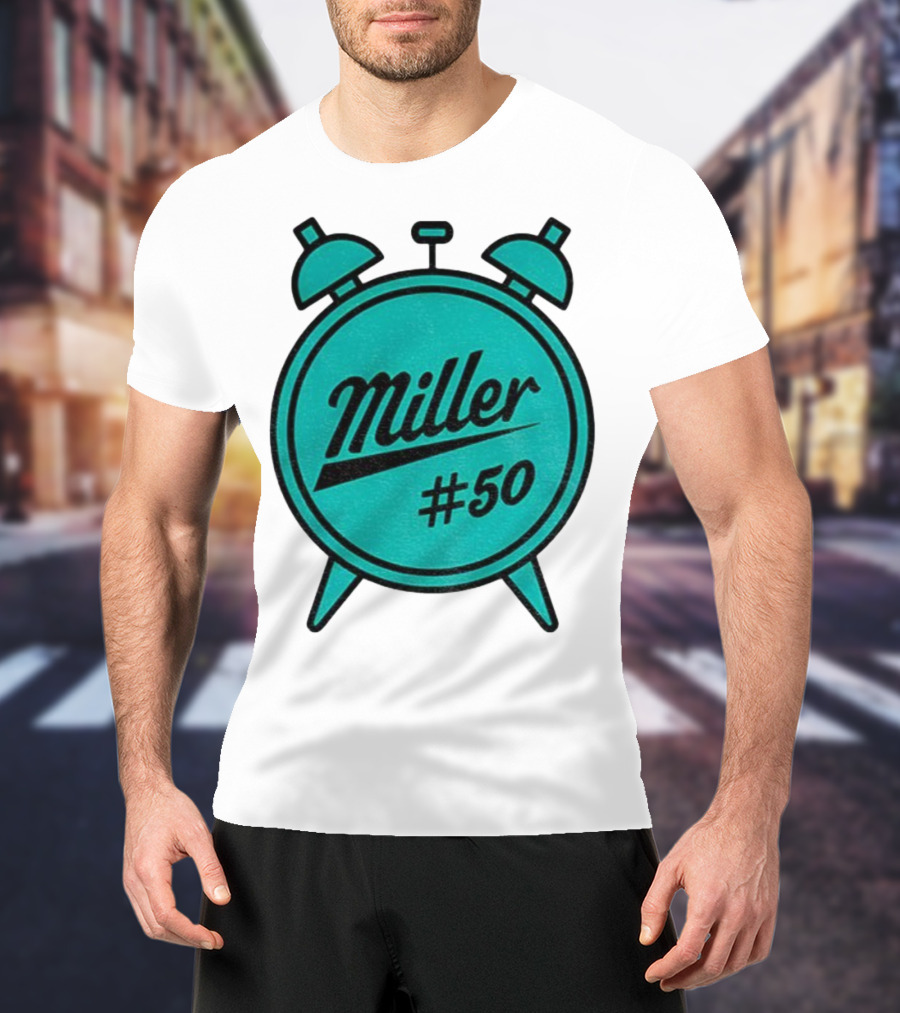 Miller Lite #50 Miller O'Clock Teal Alarm T-Shirt