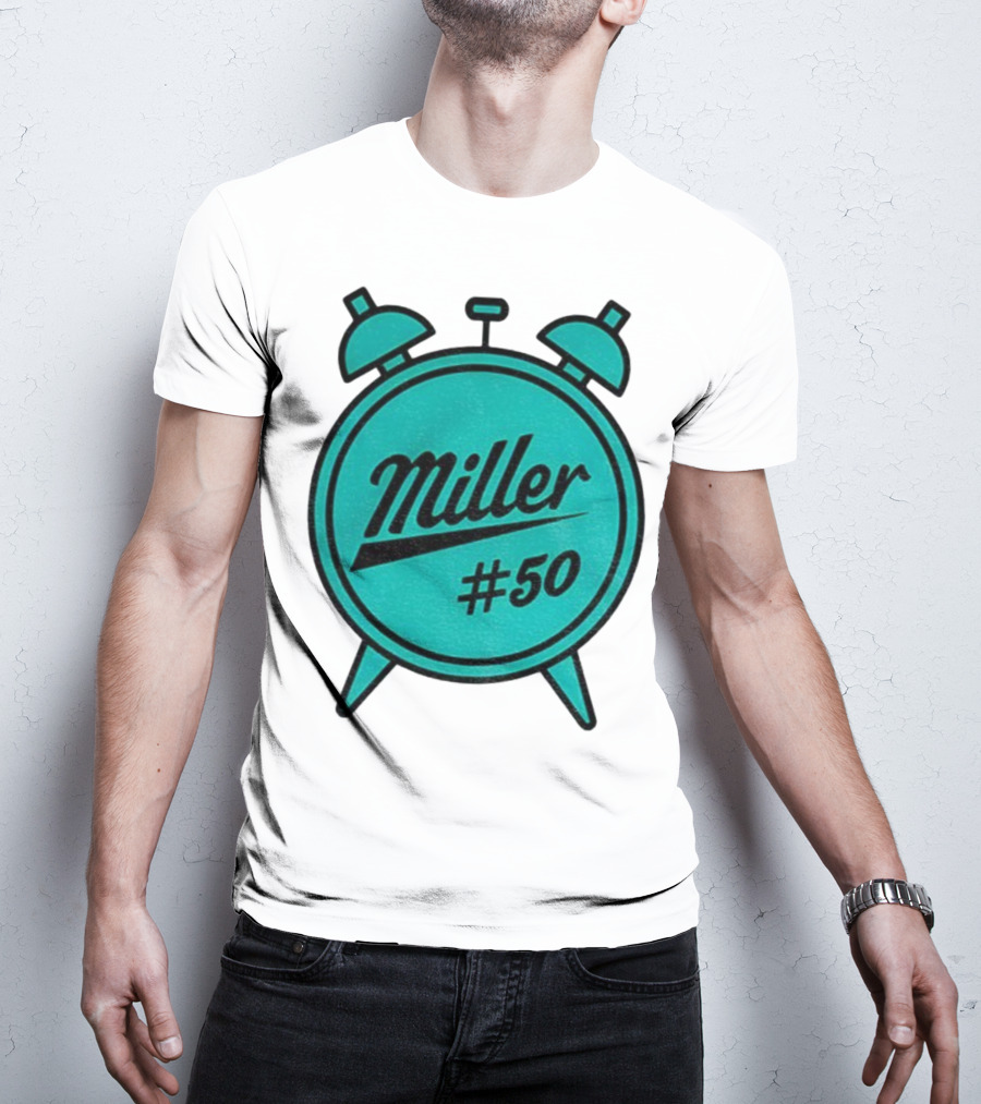 Miller Lite #50 Miller O'Clock Teal Alarm T-Shirt