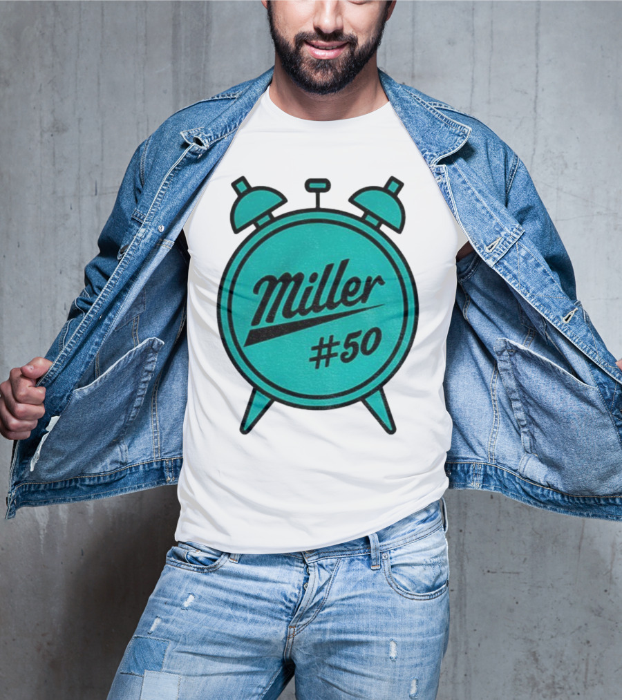 Miller Lite #50 Miller O'Clock Teal Alarm T-Shirt