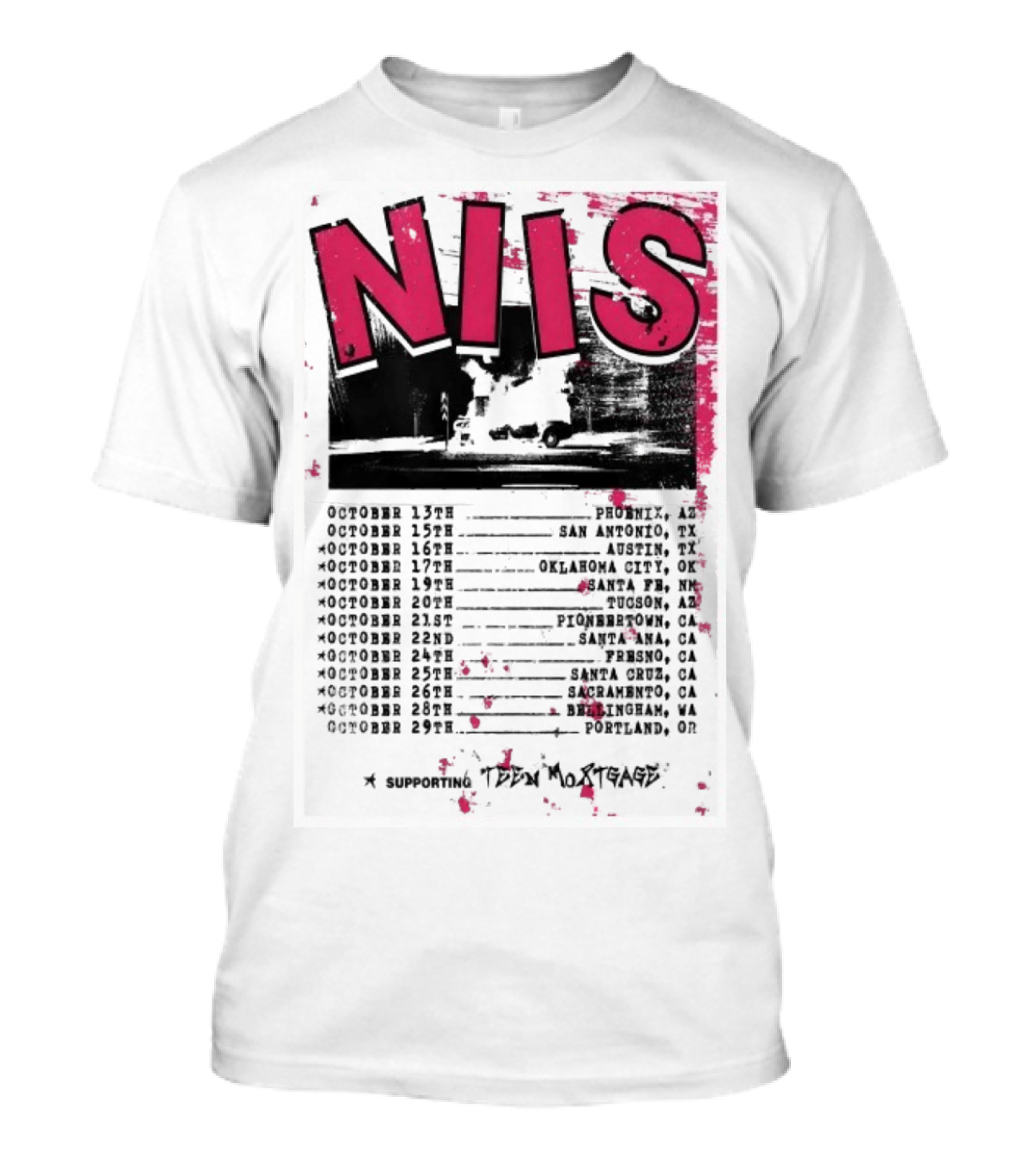 NIS October 2025 Tour San Diego Los Angeles Oakland Denver T-Shirt