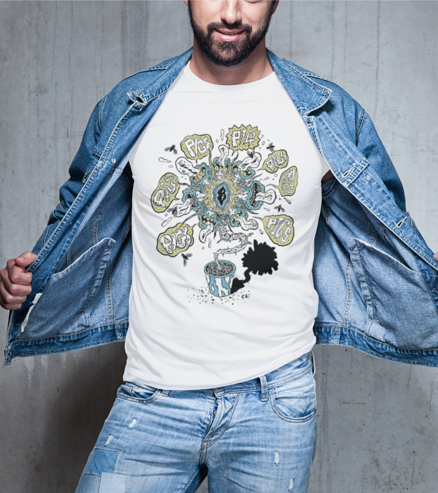 Pigs X7 Psychedelic Plantpot Blast T-Shirt
