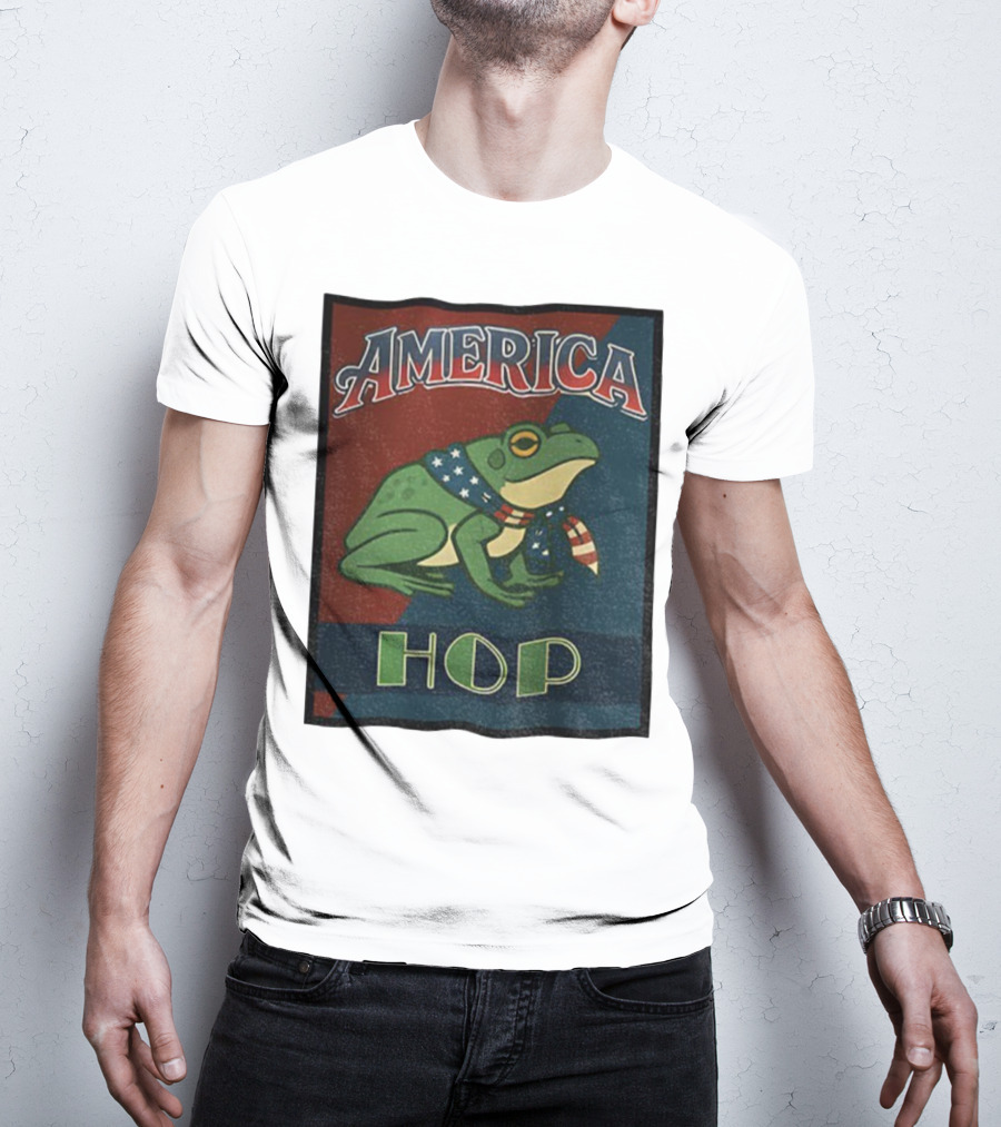 America Frog HOP Patriotic Protest Portland T-Shirt