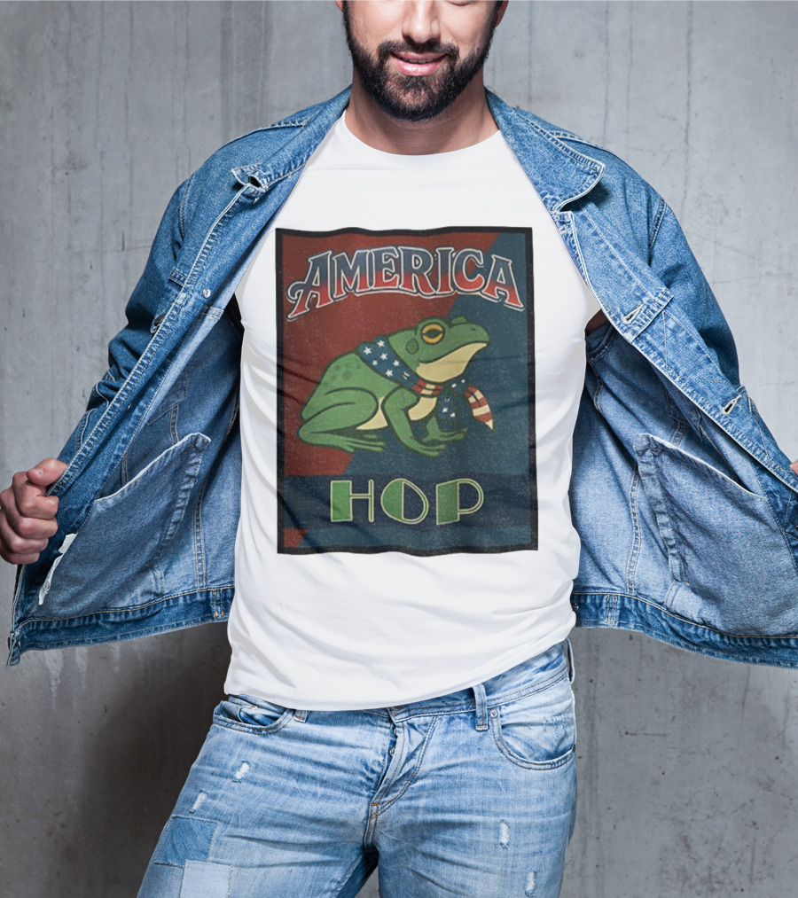 America Frog HOP Patriotic Protest Portland T-Shirt