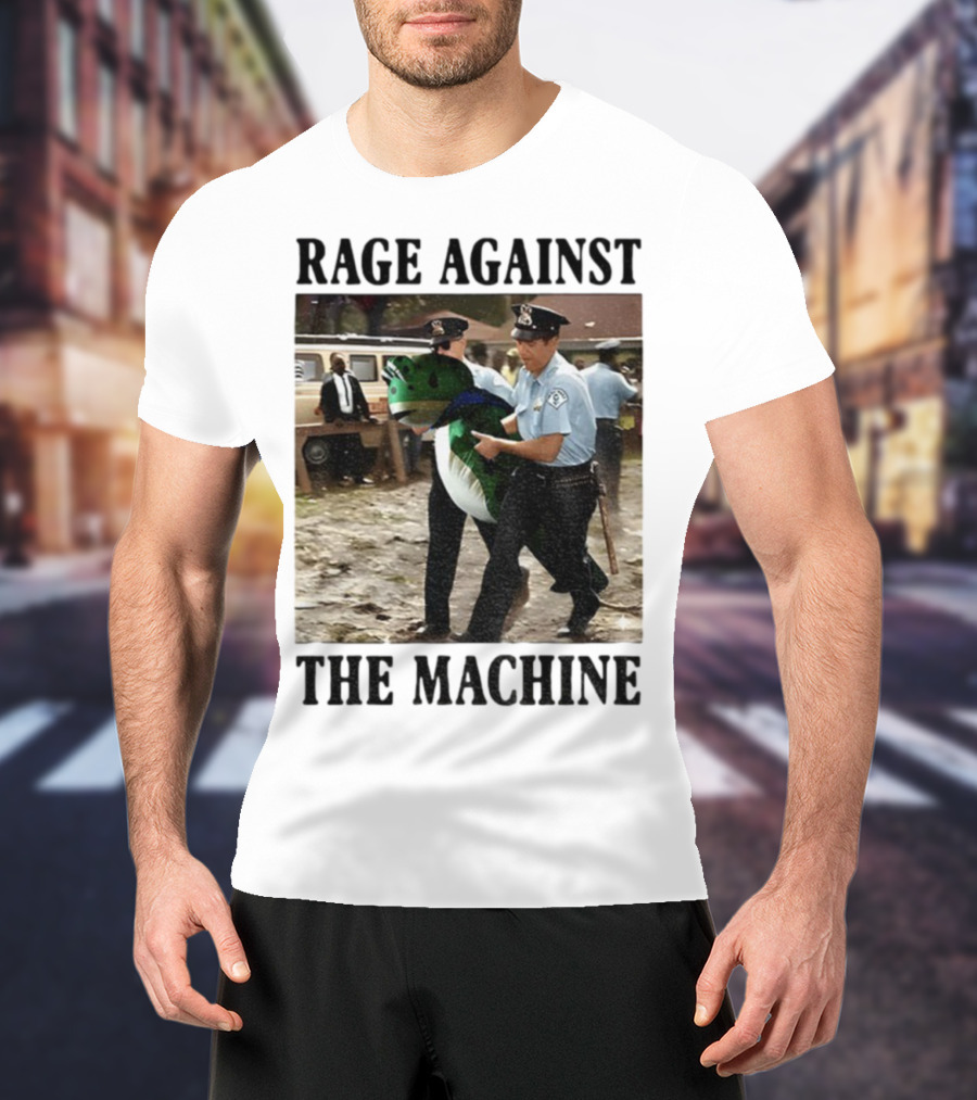 Rage Against The Machine Frog Police Scene Portland T-Shirt
