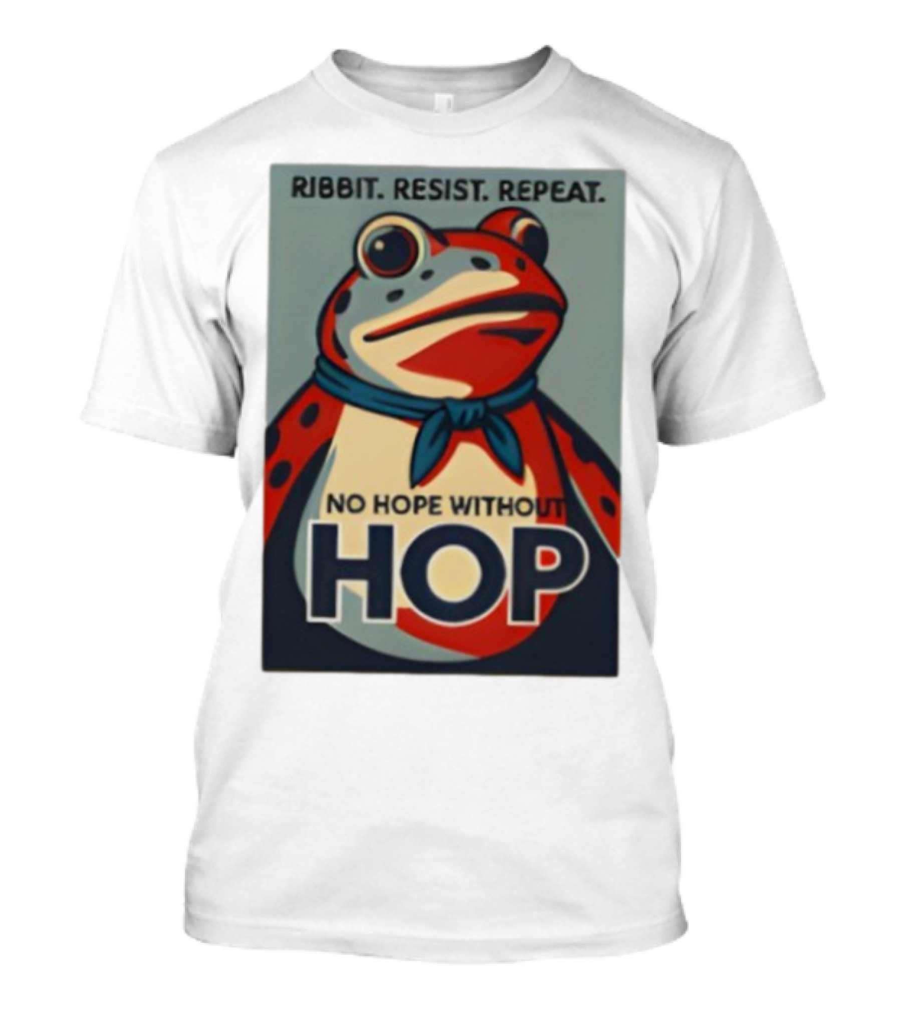 Ribbit Resist Repeat No Hope Without Hop Portland Frog T-Shirt