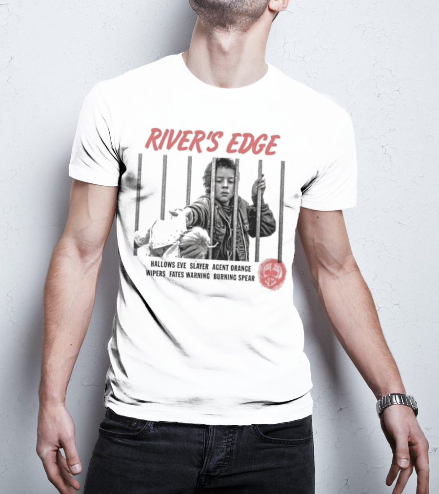 River’s Edge Hallows Eve Slayer Agent Orange Wipers Fates Warning Burning Spear Skulls T-Shirt