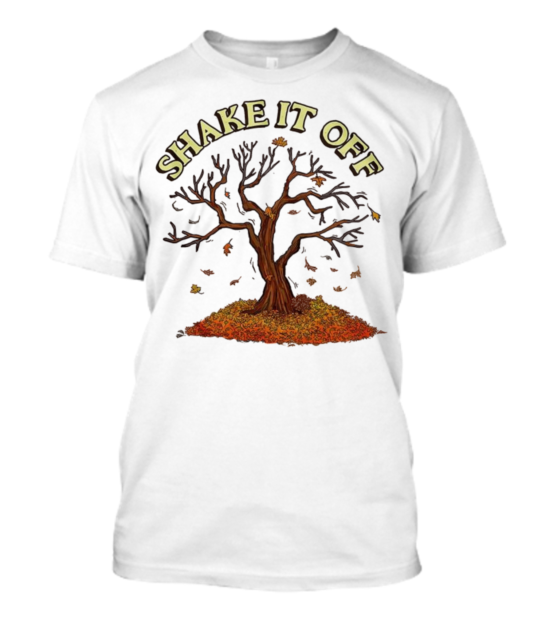 Shake It Off Autumn Leaves Falling Tree T-Shirt