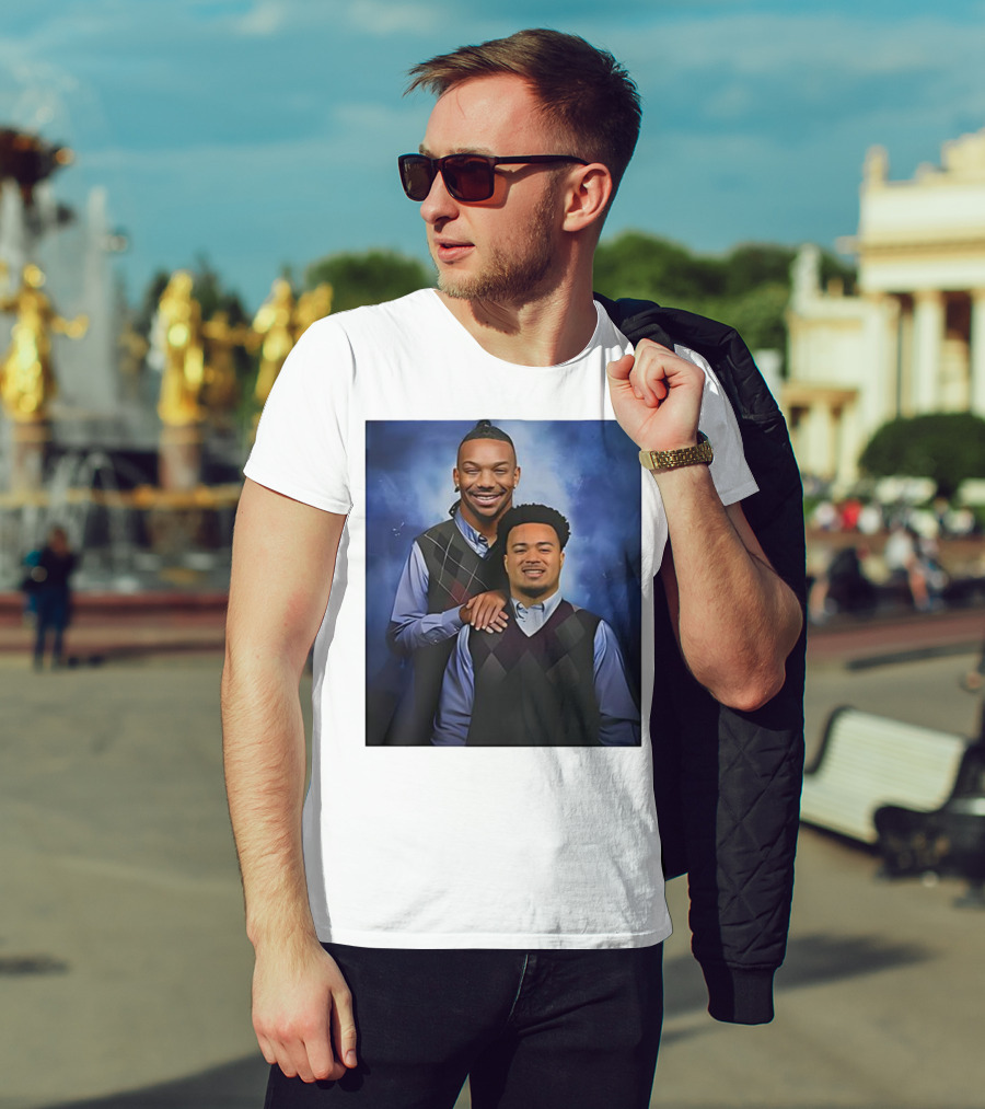 Bijan Robinson Tyler Allgeier Stepbrother Portrait Parody T-Shirt