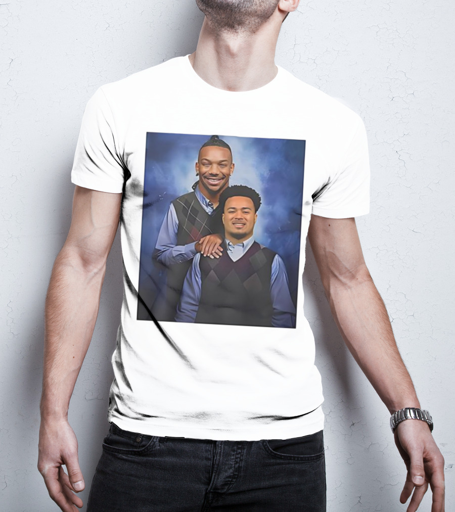 Bijan Robinson Tyler Allgeier Stepbrother Portrait Parody T-Shirt