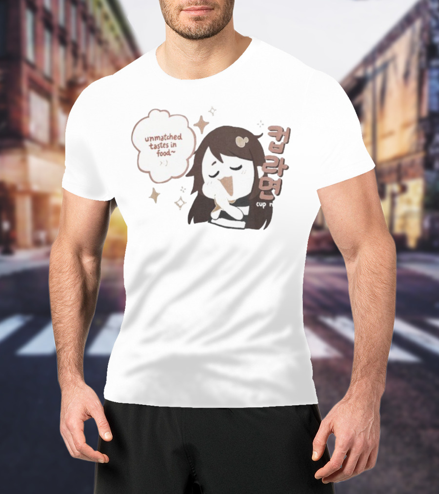 Emirichu Cup Noodles Unmatched Tastes In Food Cute Character Style T-Shirt