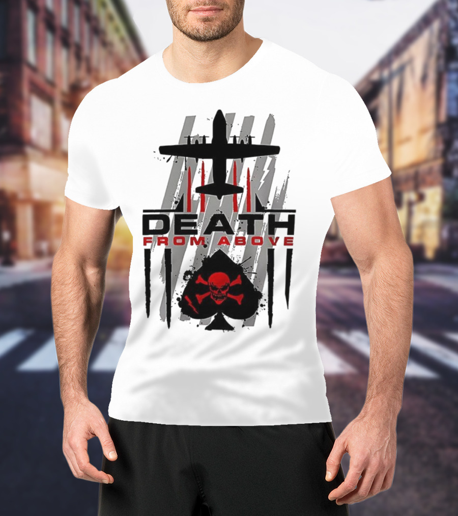 Death From Above Hercules Ace Of Spades Skull And Crossbones T-Shirt