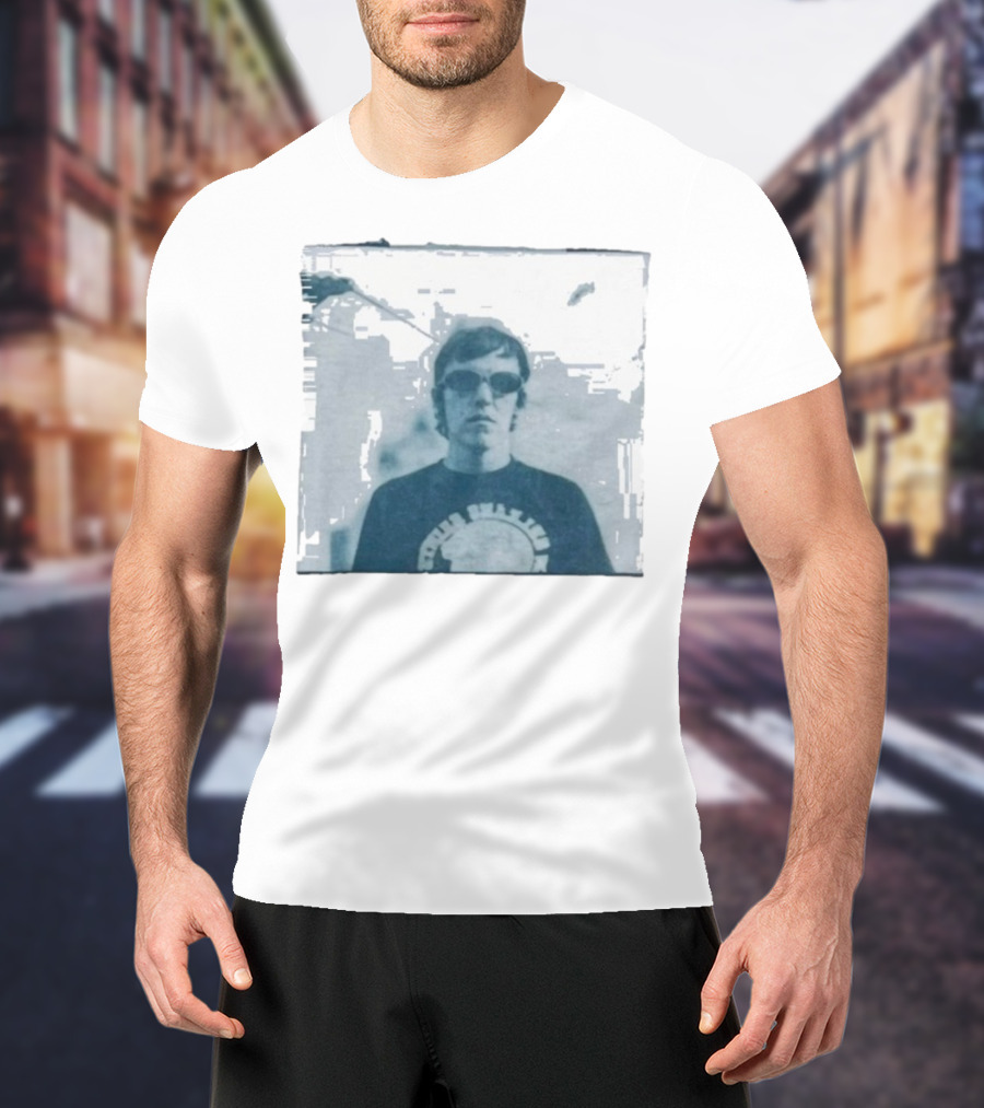 Elliott Smith Figure With Nirvana Sunburst Logo T-Shirt