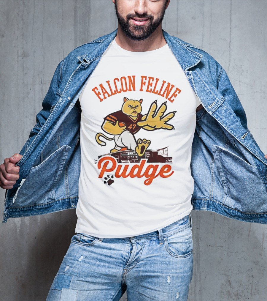 Falcon Feline Pudge 47 Football T-Shirt